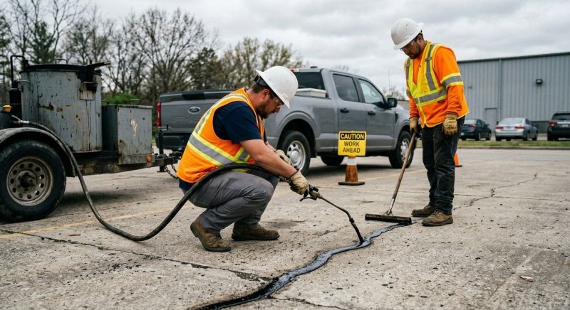 Concrete Crack Sealing in West Des Moines, IA