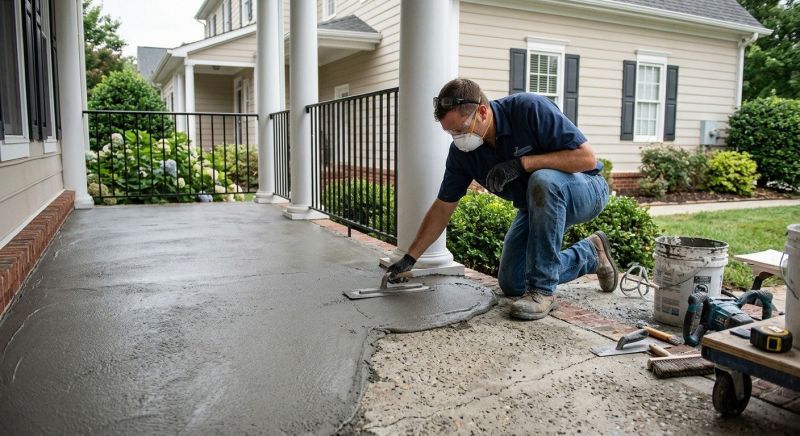 Concrete Porch Resurfacing in Miami Dade County, FL