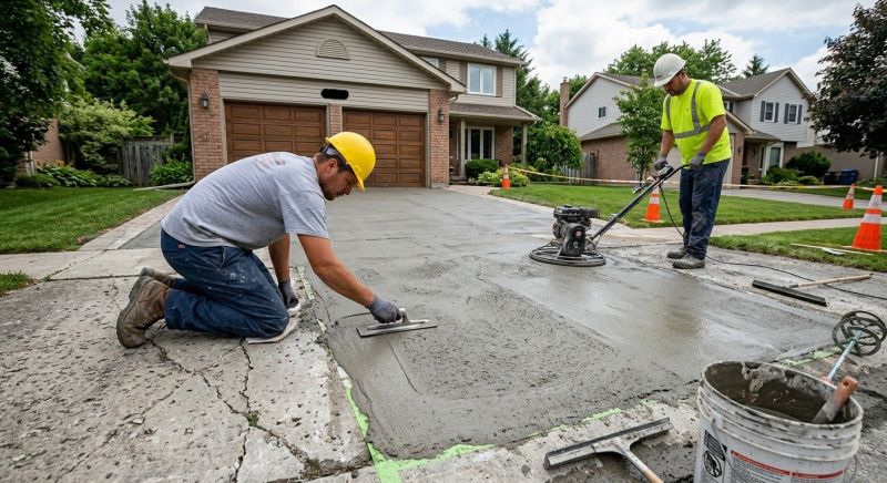 Garage Concrete Resurfacing in West Des Moines, IA