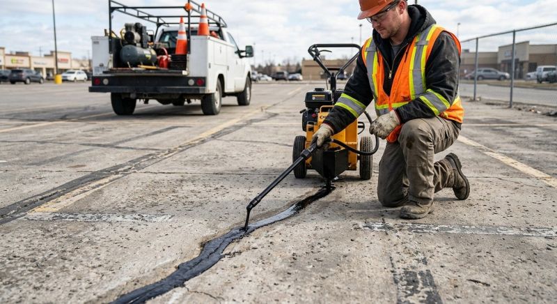 Concrete Crack Sealing in West Des Moines, IA
