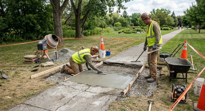 Concrete Pathway Repair in Des Moines, IA