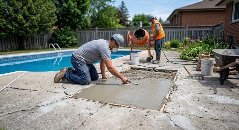Concrete Pool Deck Repair in West Des Moines, IA
