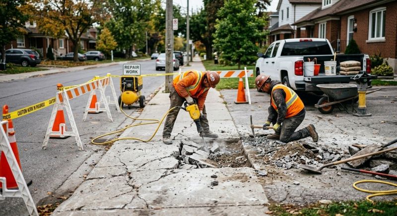 Cracked Sidewalk Repair in Corpus Christi, TX