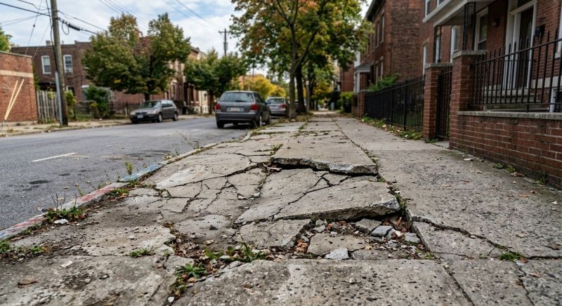 Cracked Sidewalk Repair in West Des Moines, IA