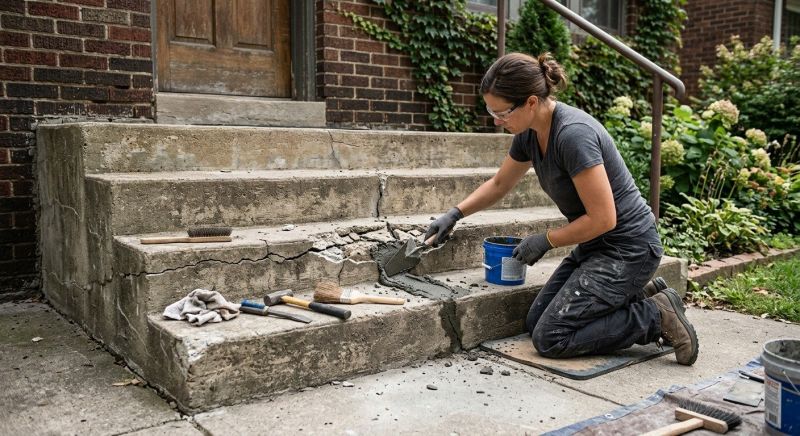 Cracked Stairs Repair in Des Moines, IA