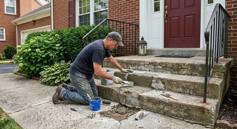 Cracked Stairs Repair in Des Moines, IA