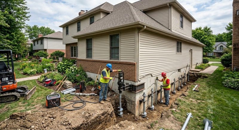 Helical Piers Installation in Columbus, OH