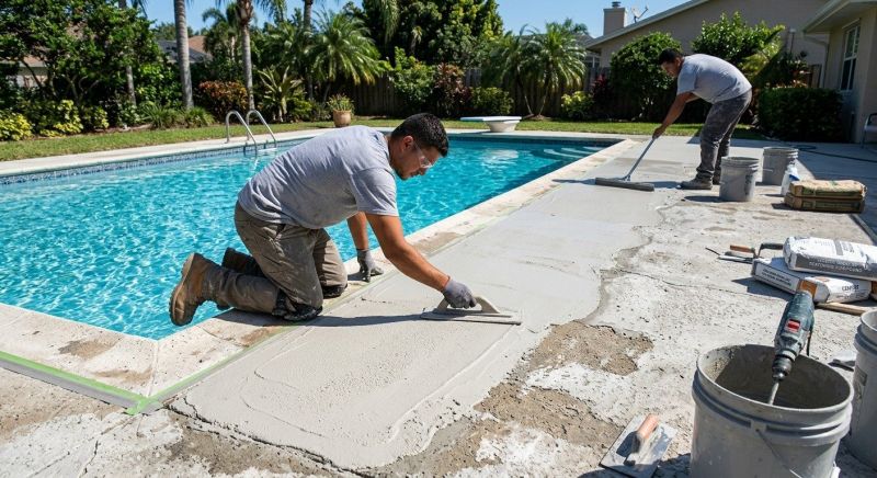 Pool Deck Resurfacing in Miami Dade County, FL