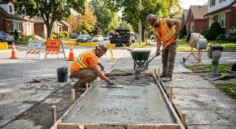 Sidewalk Concrete Repair in West Des Moines, IA